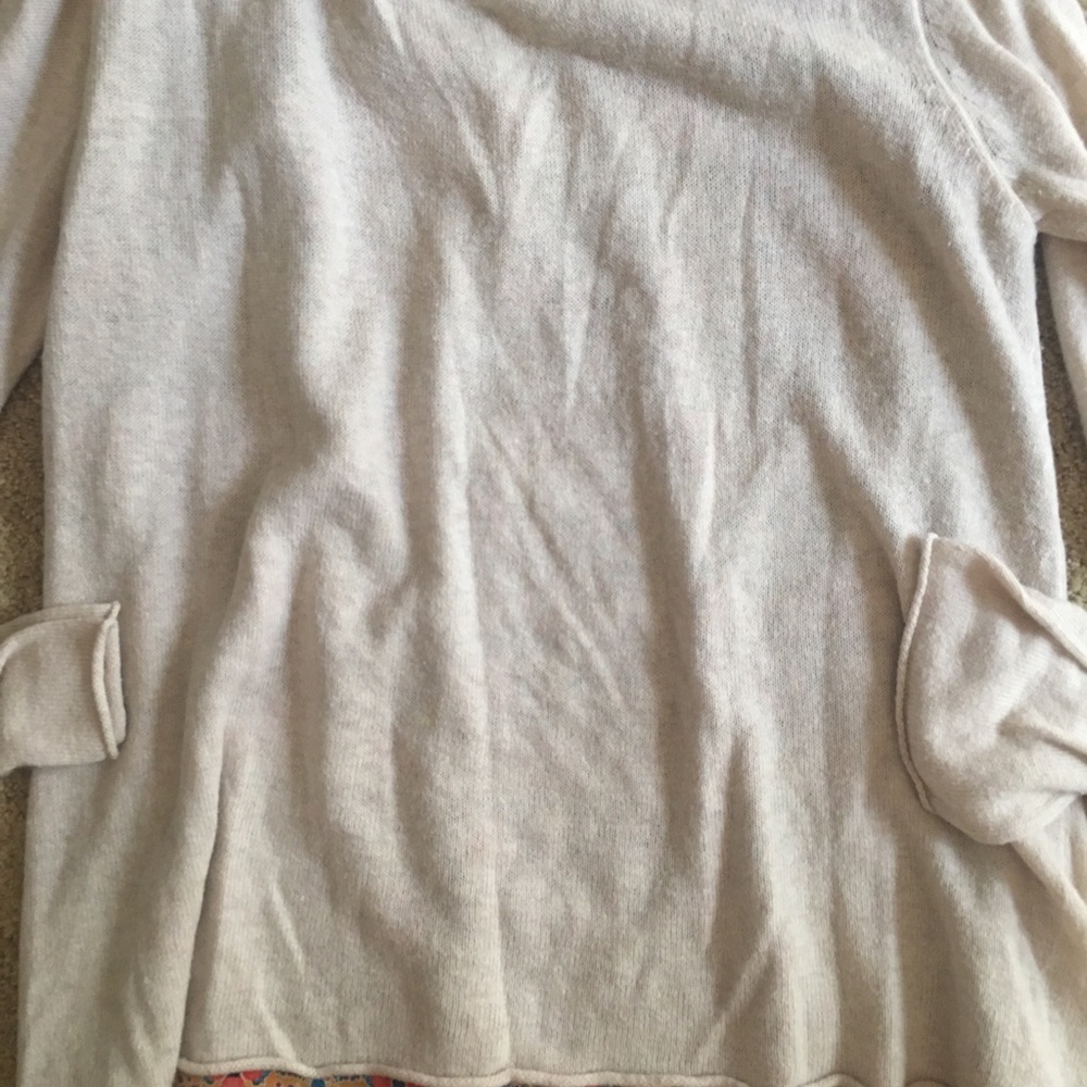 Anthropologie Sweater Split Back Pullover Top - image 2